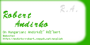 robert andirko business card